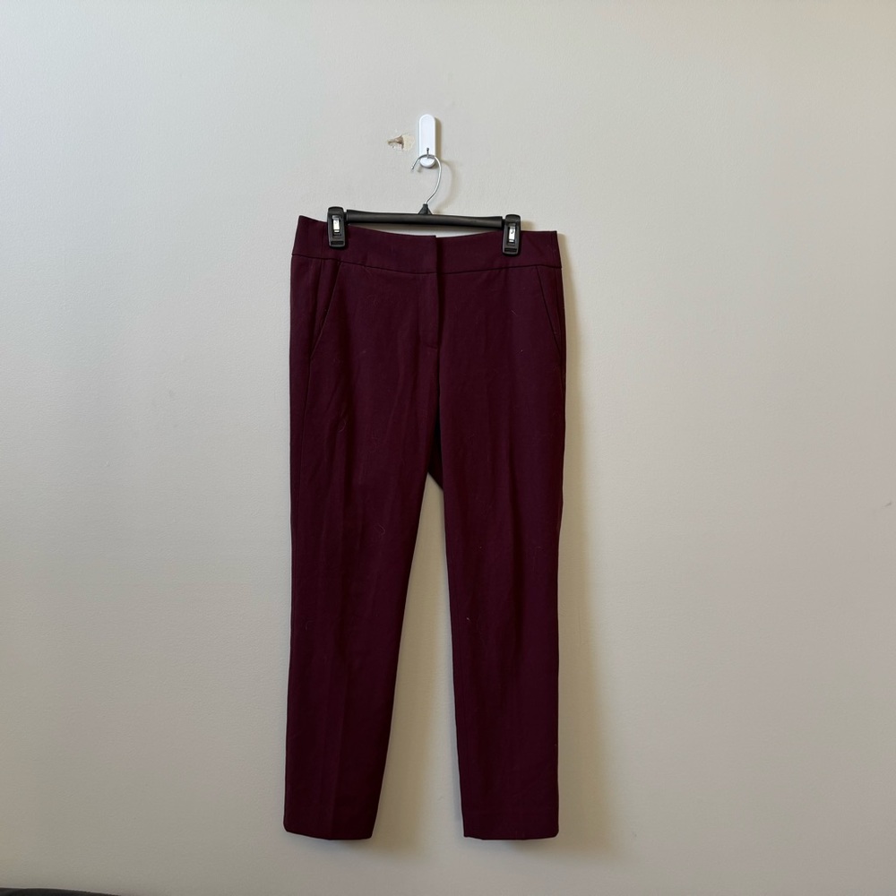 Ann Taylor LOFT burgundy red Marisa trouser pants